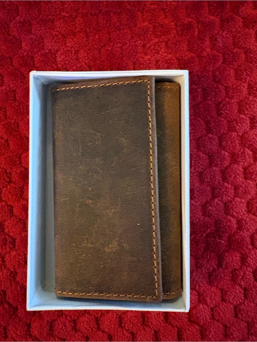 Rustic Town Genuine Leather 6 Hook Key Case Wallet Brown NIB Handcrafted India